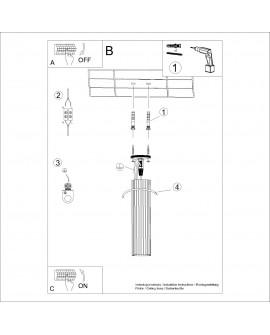 Plafon KARBON 30 ochra czerwona Sollux SL.1627