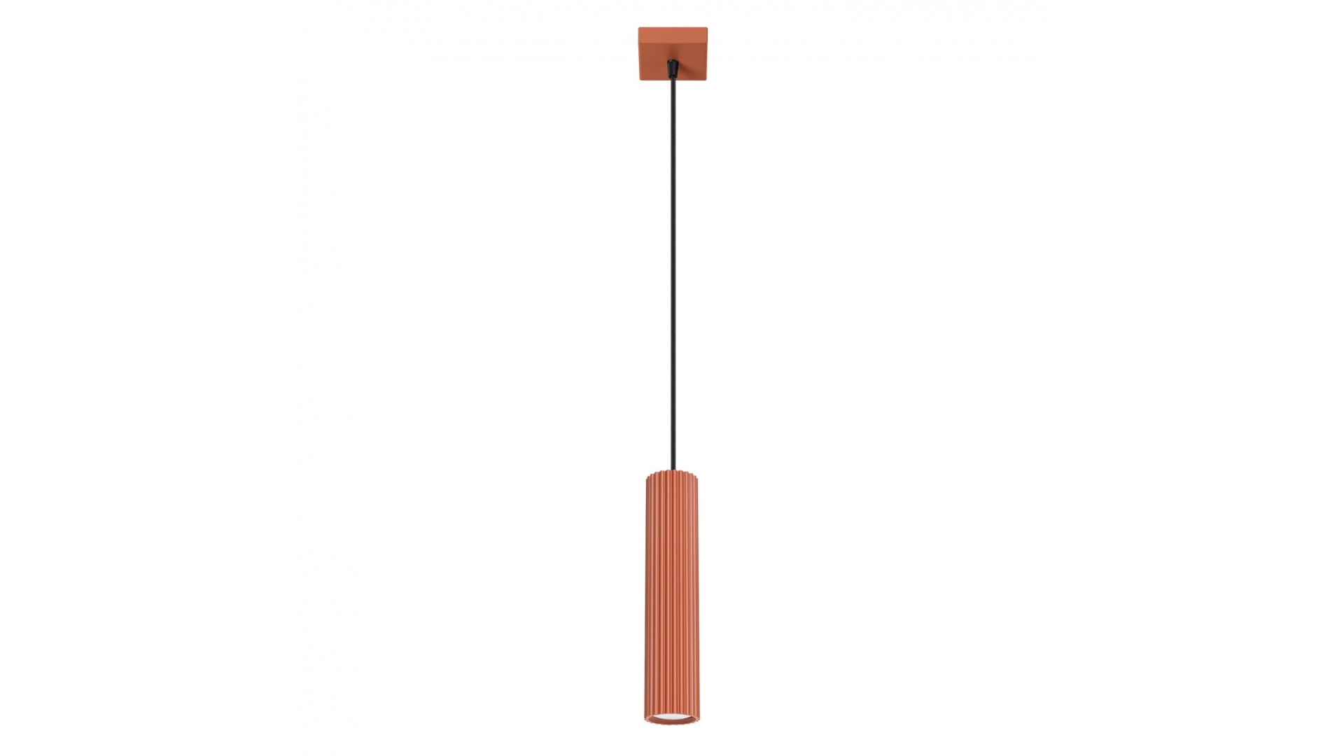 Lampa wisząca KARBON 1 ochra czerwona Sollux SL.1630