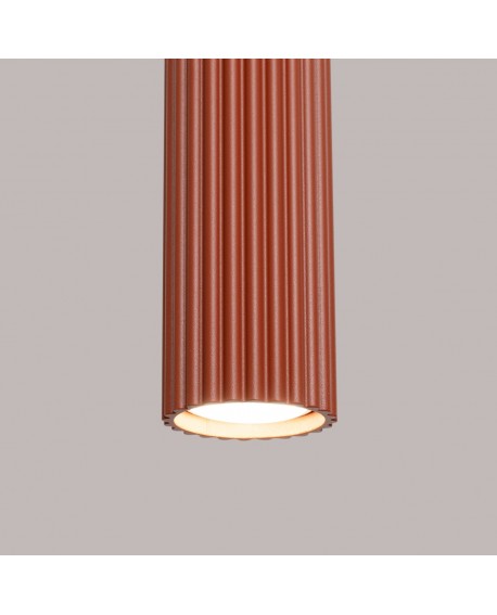 Lampa wisząca KARBON 1 ochra czerwona Sollux SL.1630
