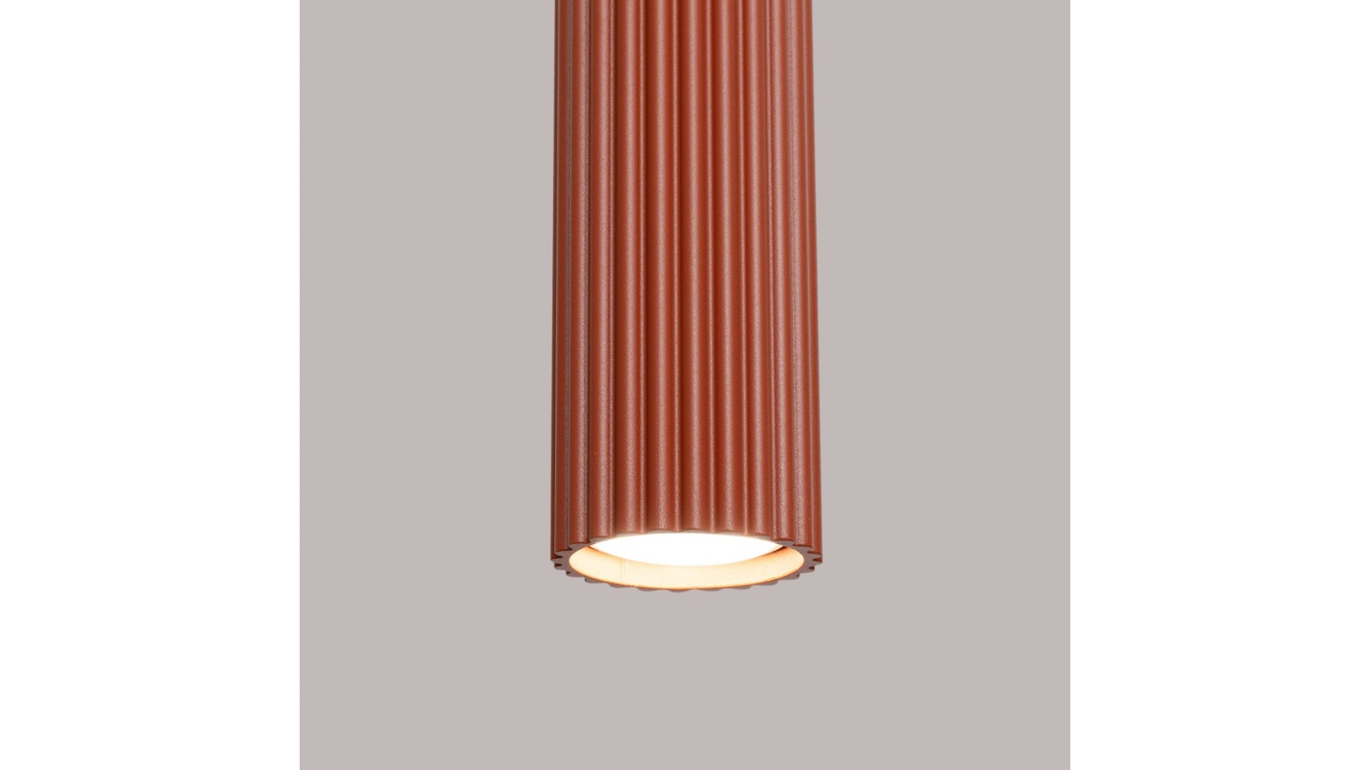 Lampa wisząca KARBON 1 ochra czerwona Sollux SL.1630
