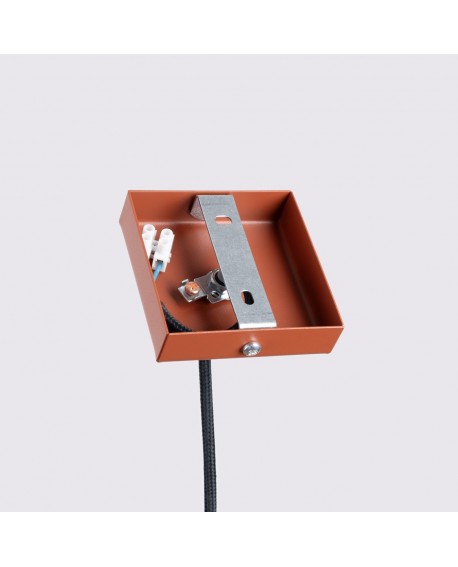 Lampa wisząca KARBON 1 ochra czerwona Sollux SL.1630