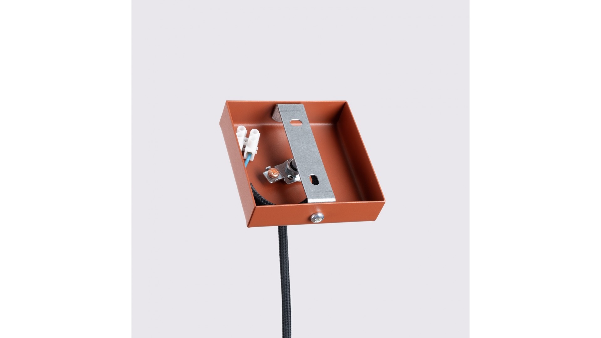 Lampa wisząca KARBON 1 ochra czerwona Sollux SL.1630