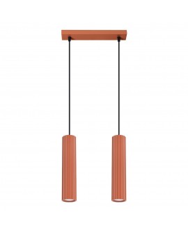Lampa wisząca KARBON 2 ochra czerwona Sollux SL.1631