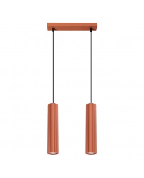 Lampa wisząca KARBON 2 ochra czerwona Sollux SL.1631