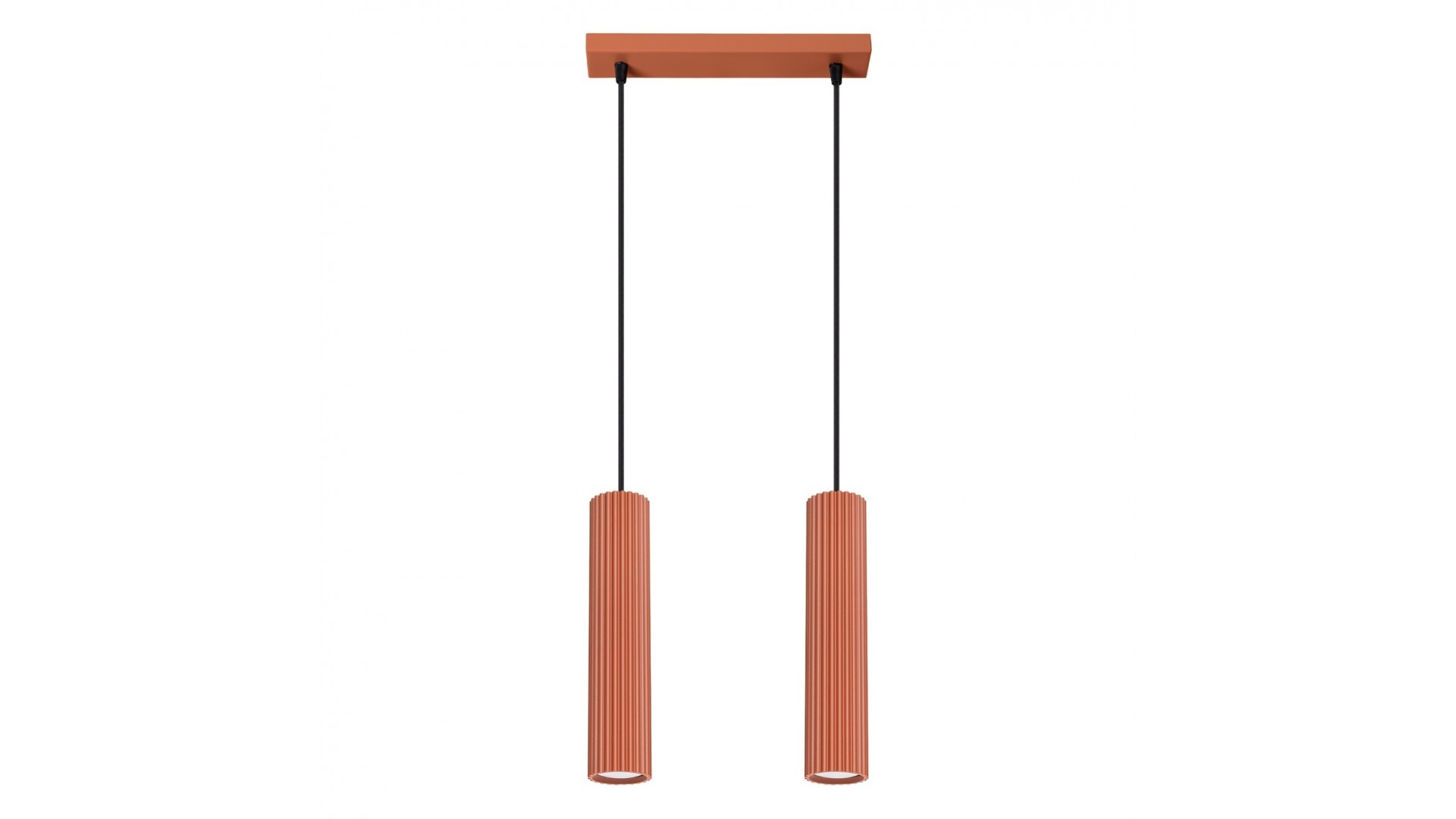 Lampa wisząca KARBON 2 ochra czerwona Sollux SL.1631