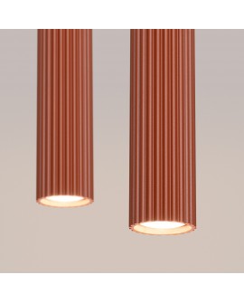 Lampa wisząca KARBON 2 ochra czerwona Sollux SL.1631