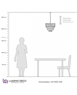 LAMPA WISZĄCA ŻYRANDOL KRYSZTAŁOWY CZARNO-ZŁOTY MAZINI D40 LUMINA DECO