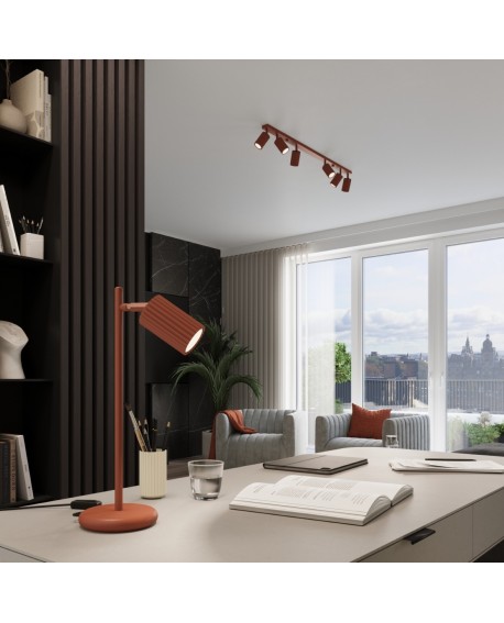 Lampa wisząca KARBON 3L ochra czerwona Sollux SL.1632