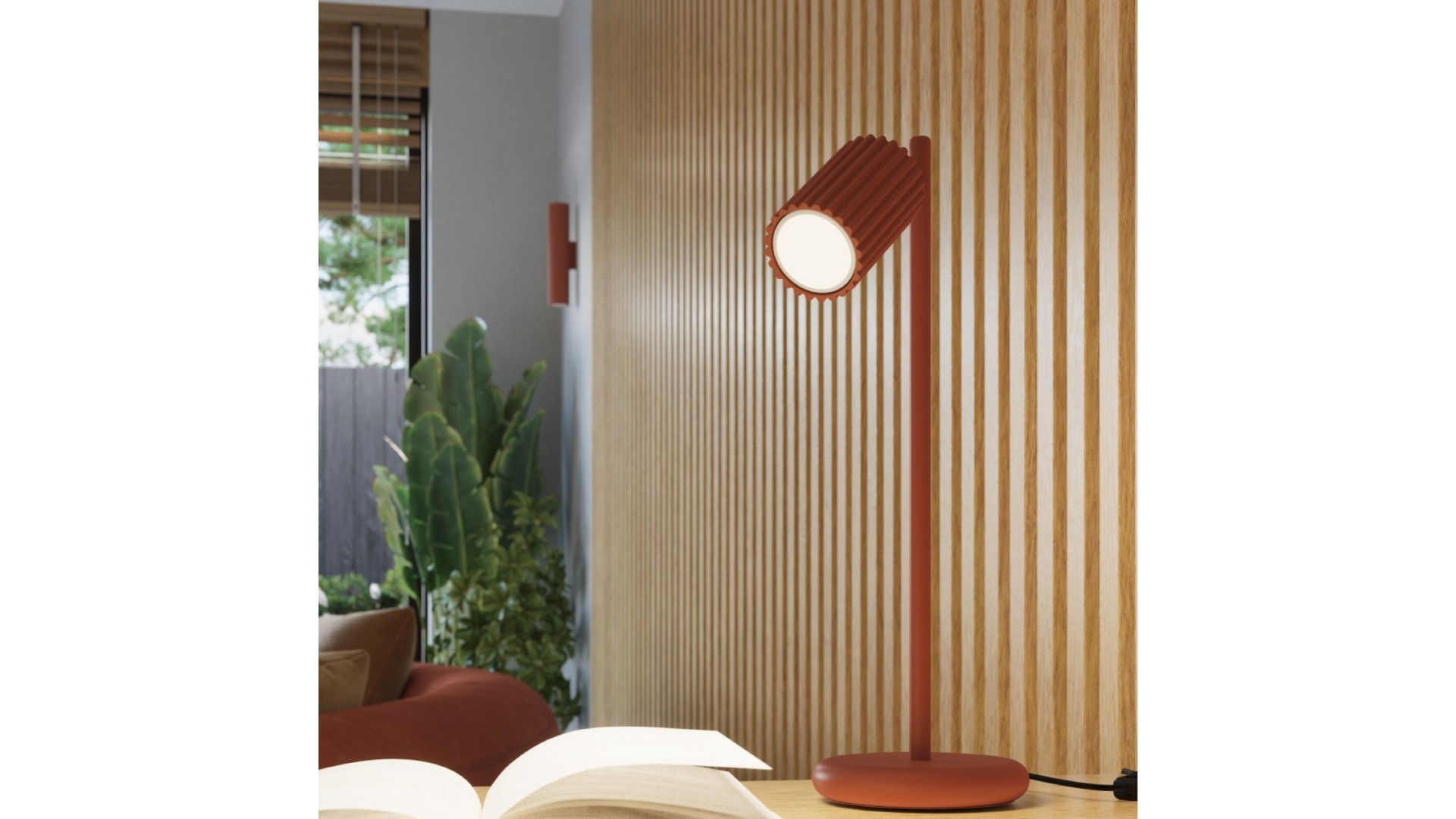 Lampa wisząca KARBON 3P ochra czerwona Sollux SL.1633