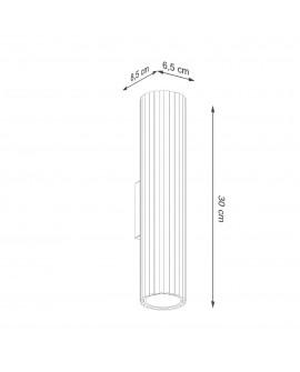 Kinkiet KARBON 30 ochra czerwona Sollux SL.1634
