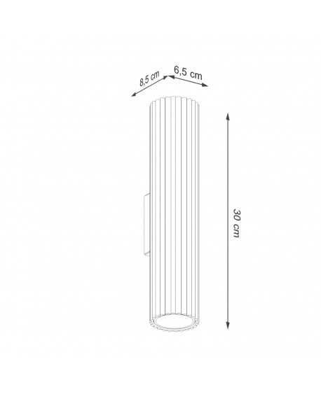 Kinkiet KARBON 30 ochra czerwona Sollux SL.1634
