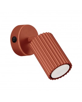 Kinkiet KARBON ochra czerwona z włącznikiem Sollux SL.1636