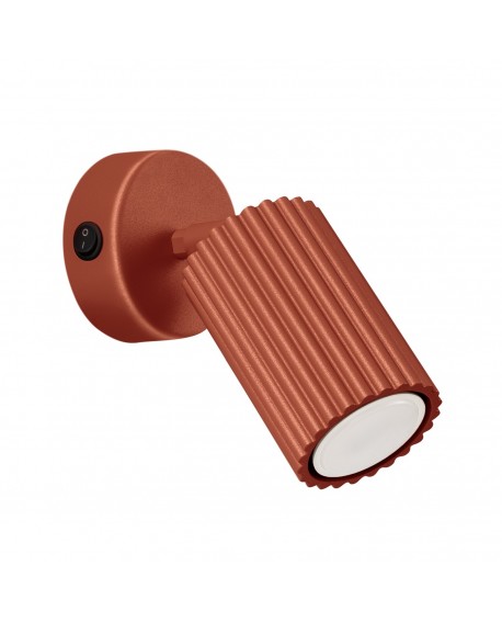 Kinkiet KARBON ochra czerwona z włącznikiem Sollux SL.1636