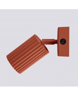 Kinkiet KARBON ochra czerwona z włącznikiem Sollux SL.1636