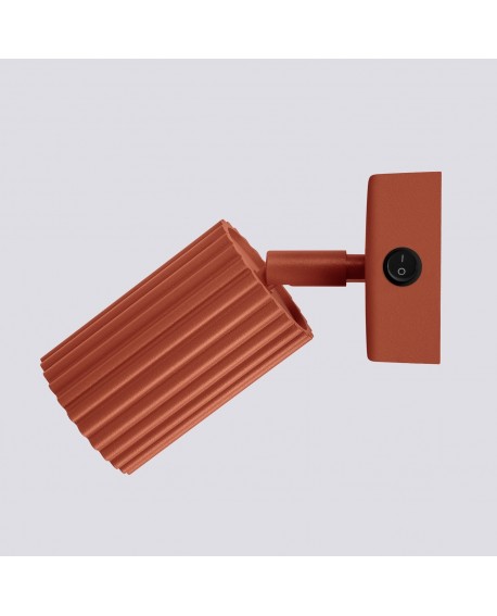 Kinkiet KARBON ochra czerwona z włącznikiem Sollux SL.1636