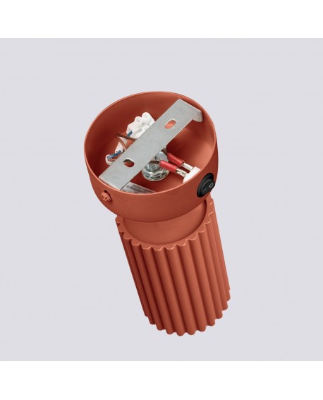 Kinkiet KARBON ochra czerwona z włącznikiem Sollux SL.1636