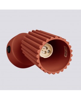 Kinkiet KARBON ochra czerwona z włącznikiem Sollux SL.1636