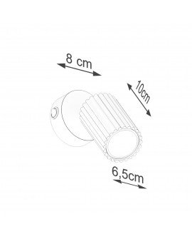 Kinkiet KARBON ochra czerwona z włącznikiem Sollux SL.1636