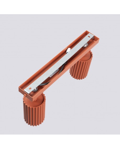 Plafon KARBON 2 ochra czerwona Sollux SL.1637