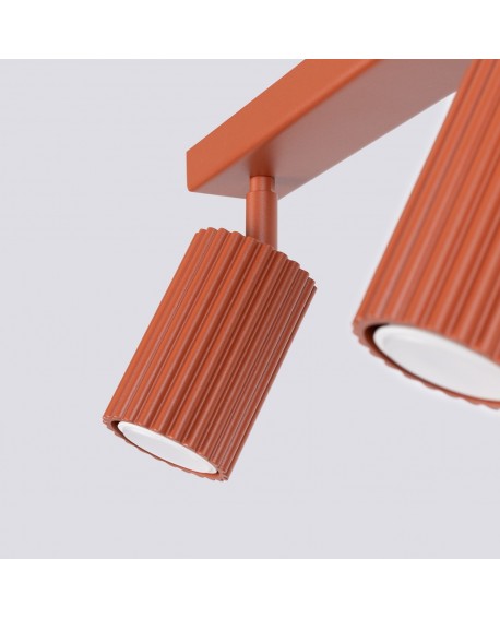 Plafon KARBON 2 ochra czerwona Sollux SL.1637