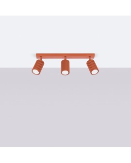 Plafon KARBON 3L ochra czerwona Sollux SL.1638