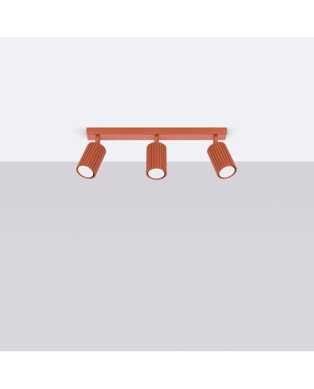 Plafon KARBON 3L ochra czerwona Sollux SL.1638