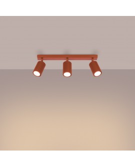 Plafon KARBON 3L ochra czerwona Sollux SL.1638