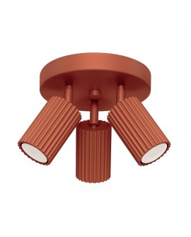 Plafon KARBON 3P ochra czerwona Sollux SL.1639