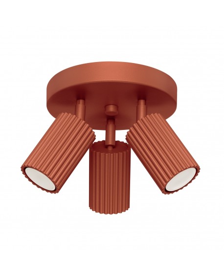Plafon KARBON 3P ochra czerwona Sollux SL.1639