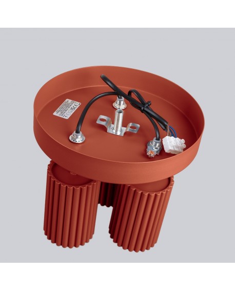 Plafon KARBON 3P ochra czerwona Sollux SL.1639