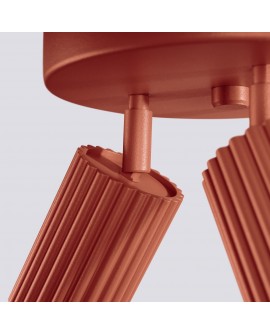 Plafon KARBON 3P ochra czerwona Sollux SL.1639