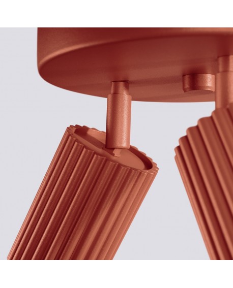 Plafon KARBON 3P ochra czerwona Sollux SL.1639