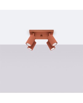 Plafon KARBON 4 ochra czerwona Sollux SL.1640