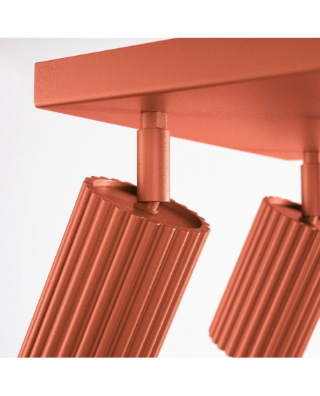 Plafon KARBON 4 ochra czerwona Sollux SL.1640