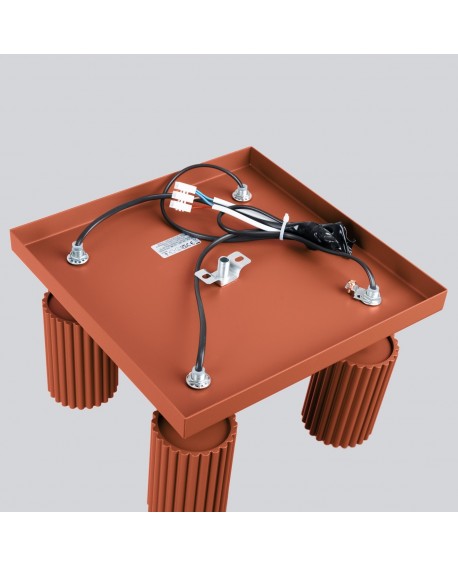 Plafon KARBON 4 ochra czerwona Sollux SL.1640