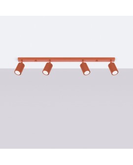 Plafon KARBON 4L ochra czerwona Sollux SL.1641