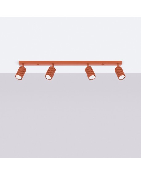 Plafon KARBON 4L ochra czerwona Sollux SL.1641