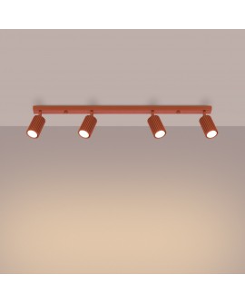 Plafon KARBON 4L ochra czerwona Sollux SL.1641