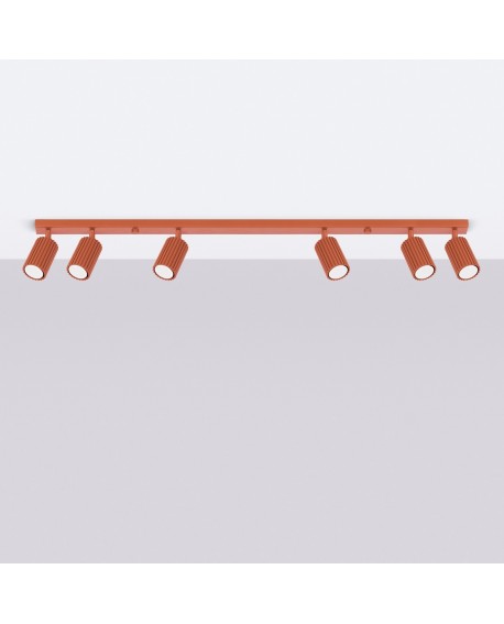 Plafon KARBON 6L ochra czerwona Sollux SL.1642