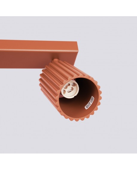 Plafon KARBON 6L ochra czerwona Sollux SL.1642