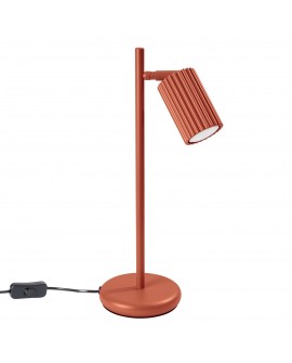 Lampa biurkowa KARBON ochra czerwona Sollux SL.1643