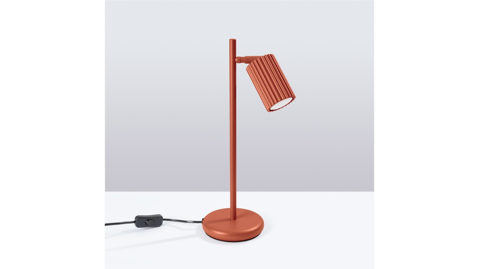 Lampa biurkowa KARBON ochra czerwona Sollux SL.1643