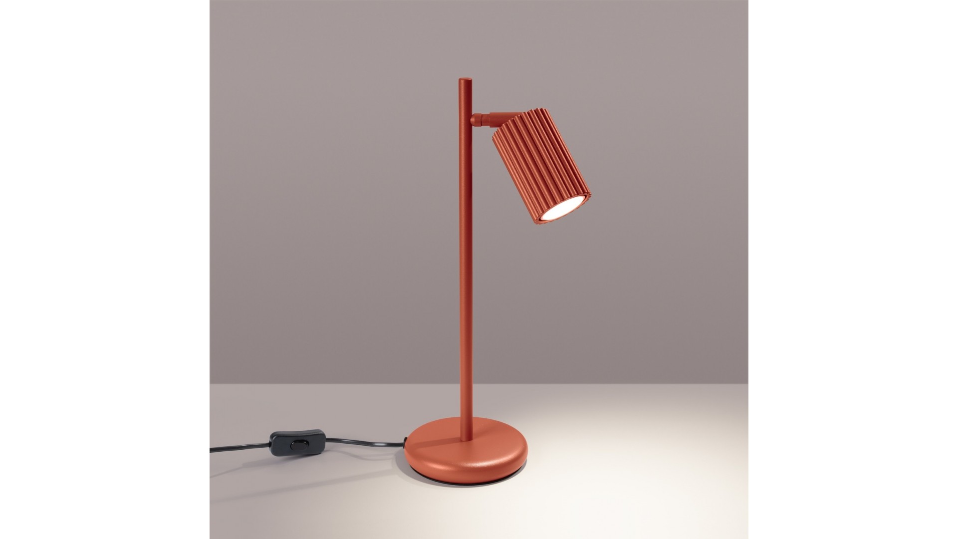 Lampa biurkowa KARBON ochra czerwona Sollux SL.1643