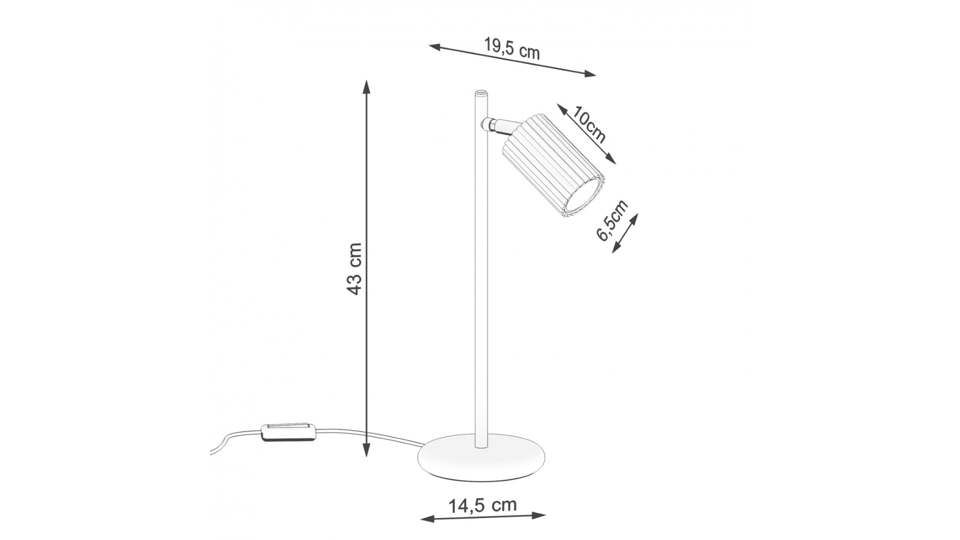 Lampa biurkowa KARBON ochra czerwona Sollux SL.1643