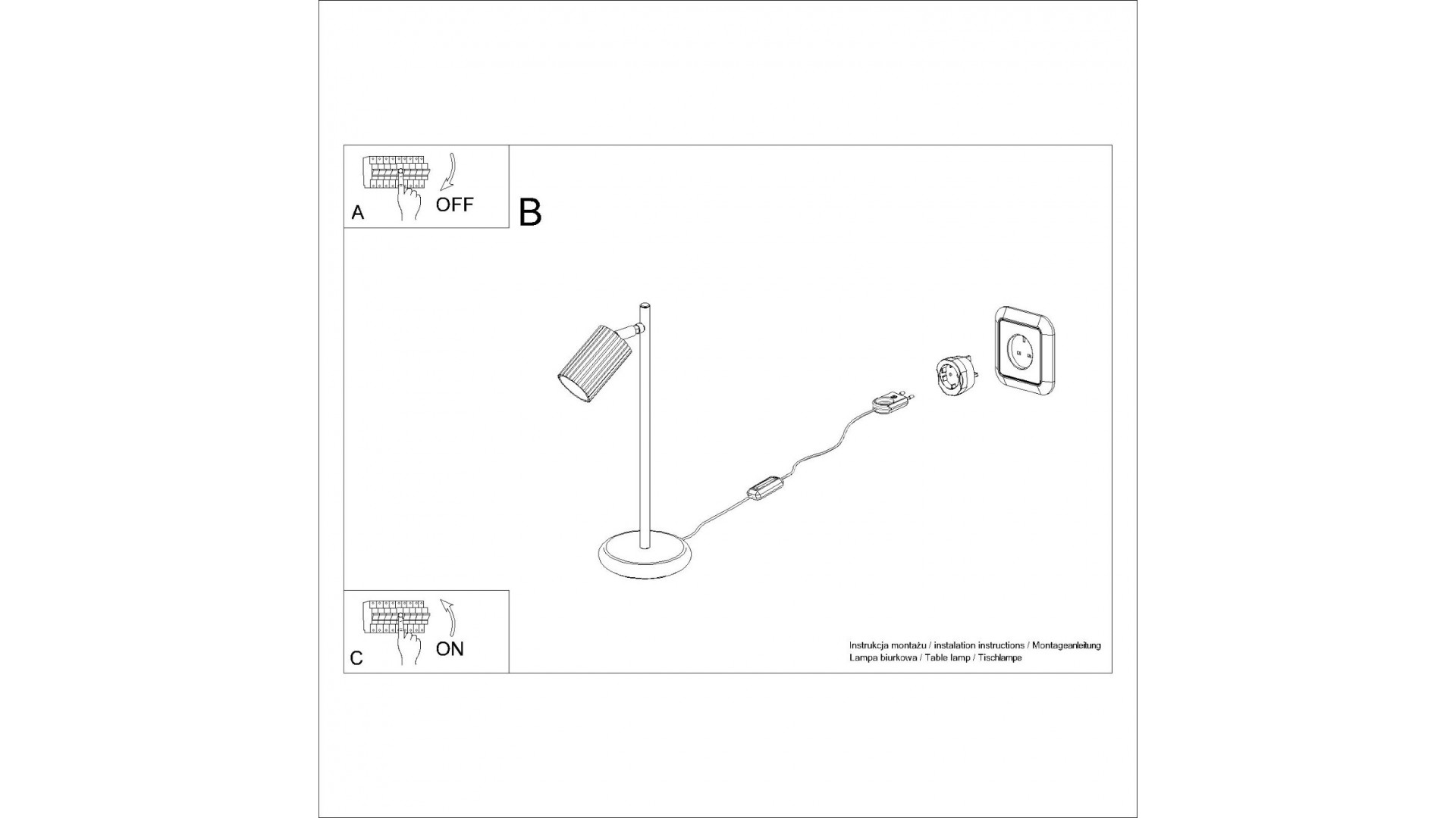 Lampa biurkowa KARBON ochra czerwona Sollux SL.1643