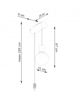 Kinkiet NIMBI G9 z włącznikiem Sollux SL.1645