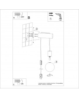 Kinkiet NIMBI G9 z włącznikiem Sollux SL.1645