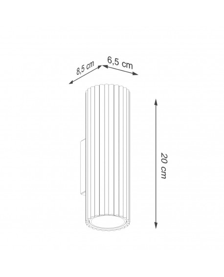 Kinkiet KARBON 20 biały Sollux SL.1647