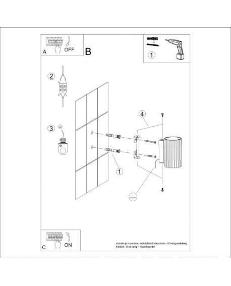 Kinkiet KARBON 10 beżowy Sollux SL.1652