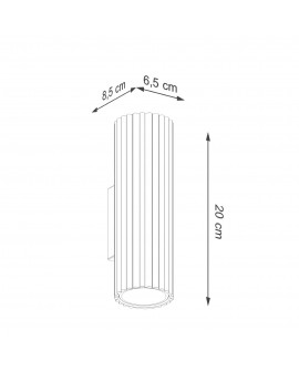 Kinkiet KARBON 20 ochra czerwona Sollux SL.1655
